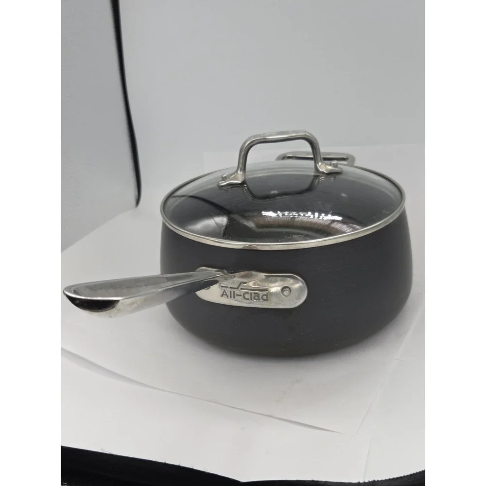 All-Clad HA1 Hard Anodized Nonstick Sauce Pan 3.5 Quart Induction Gas Electric